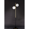 Maxim Vesper 2-Light 7.75" Wide Satin Brass / Black Floor Lamp 26039SWSBRBK